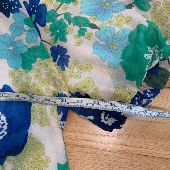 Jade Melody Tam Women’s Puff Sleeve Floral Print Flowy Blouse Size XL - Picture 9 of 10